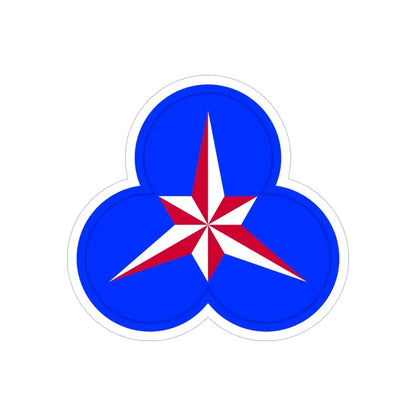 XXXVI Corps (U.S. Army) REVERSE PRINT Transparent Die-Cut STICKER 4 Inch Die-Cut Transparent - The Sticker Space