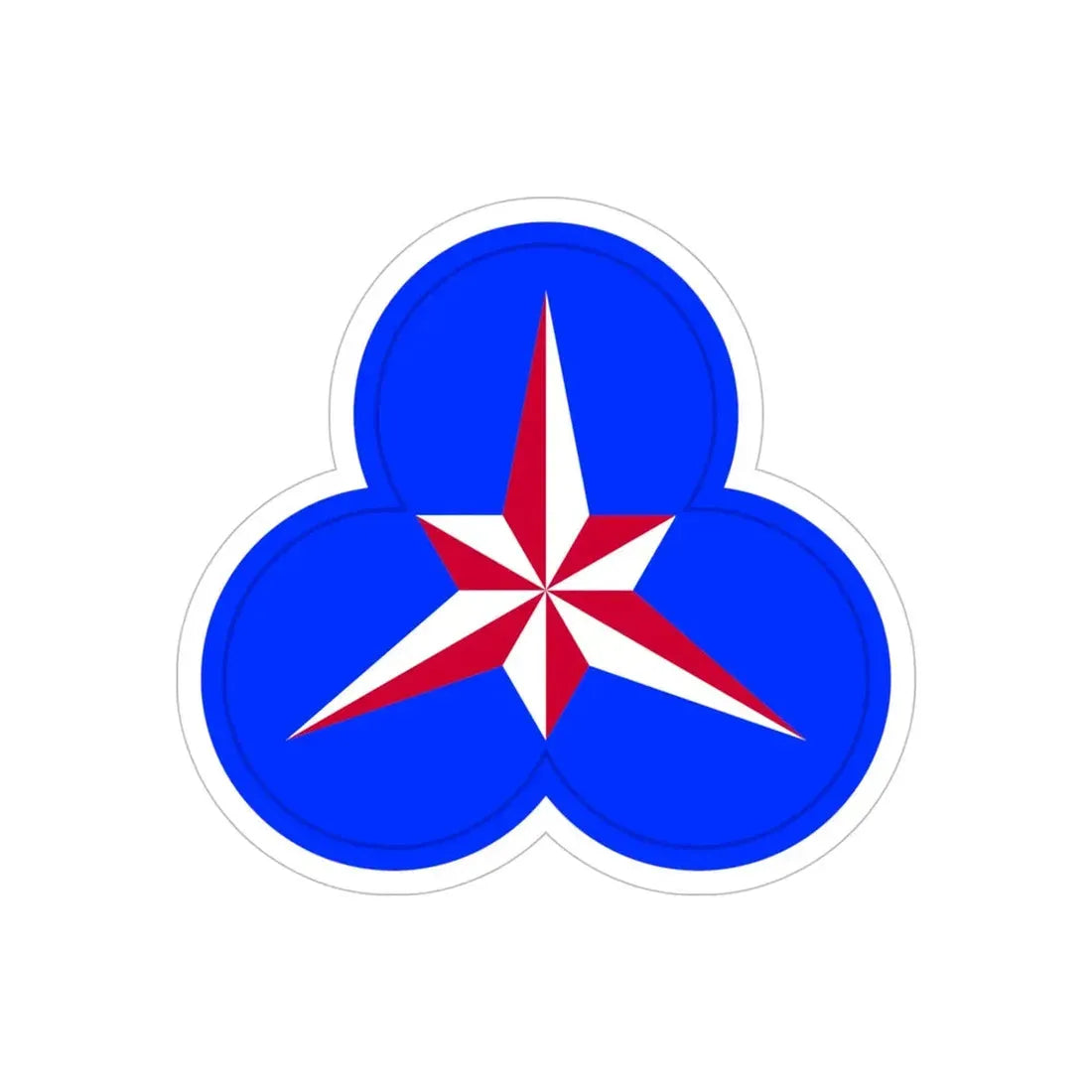 XXXVI Corps (U.S. Army) REVERSE PRINT Transparent Die-Cut STICKER 5 Inch Die-Cut Transparent - The Sticker Space