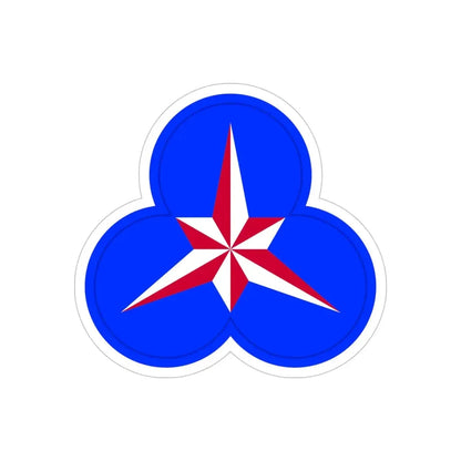 XXXVI Corps (U.S. Army) REVERSE PRINT Transparent Die-Cut STICKER 5 Inch Die-Cut Transparent - The Sticker Space