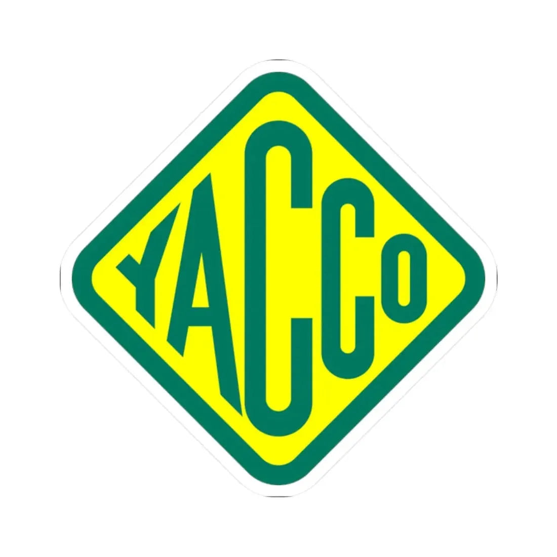Yacco (1950) (Logo) STICKER Vinyl Kiss-Cut Decal 2 Inch White - The Sticker Space