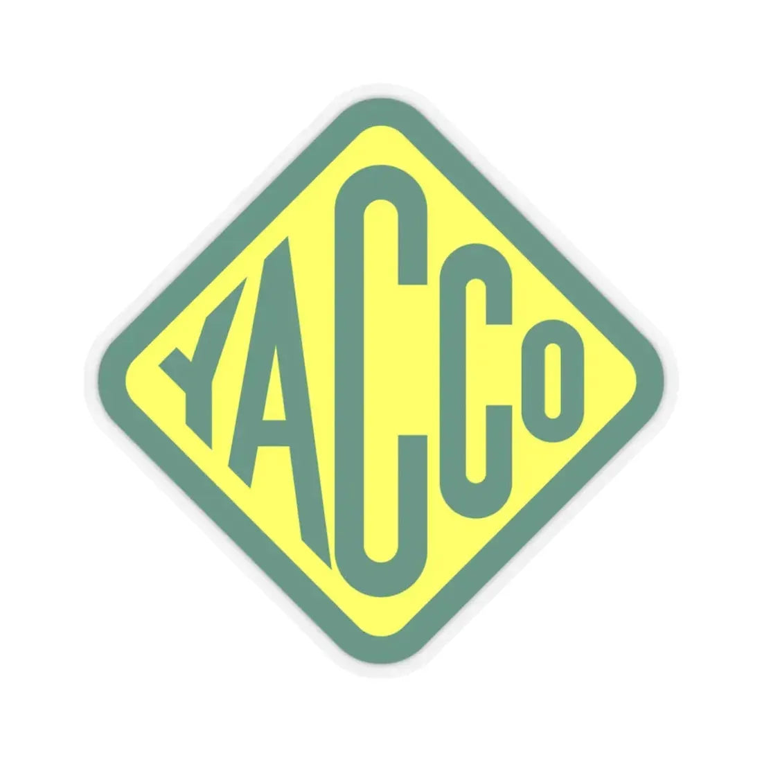 Yacco (1950) (Logo) STICKER Vinyl Kiss-Cut Decal 3 Inch Transparent - The Sticker Space