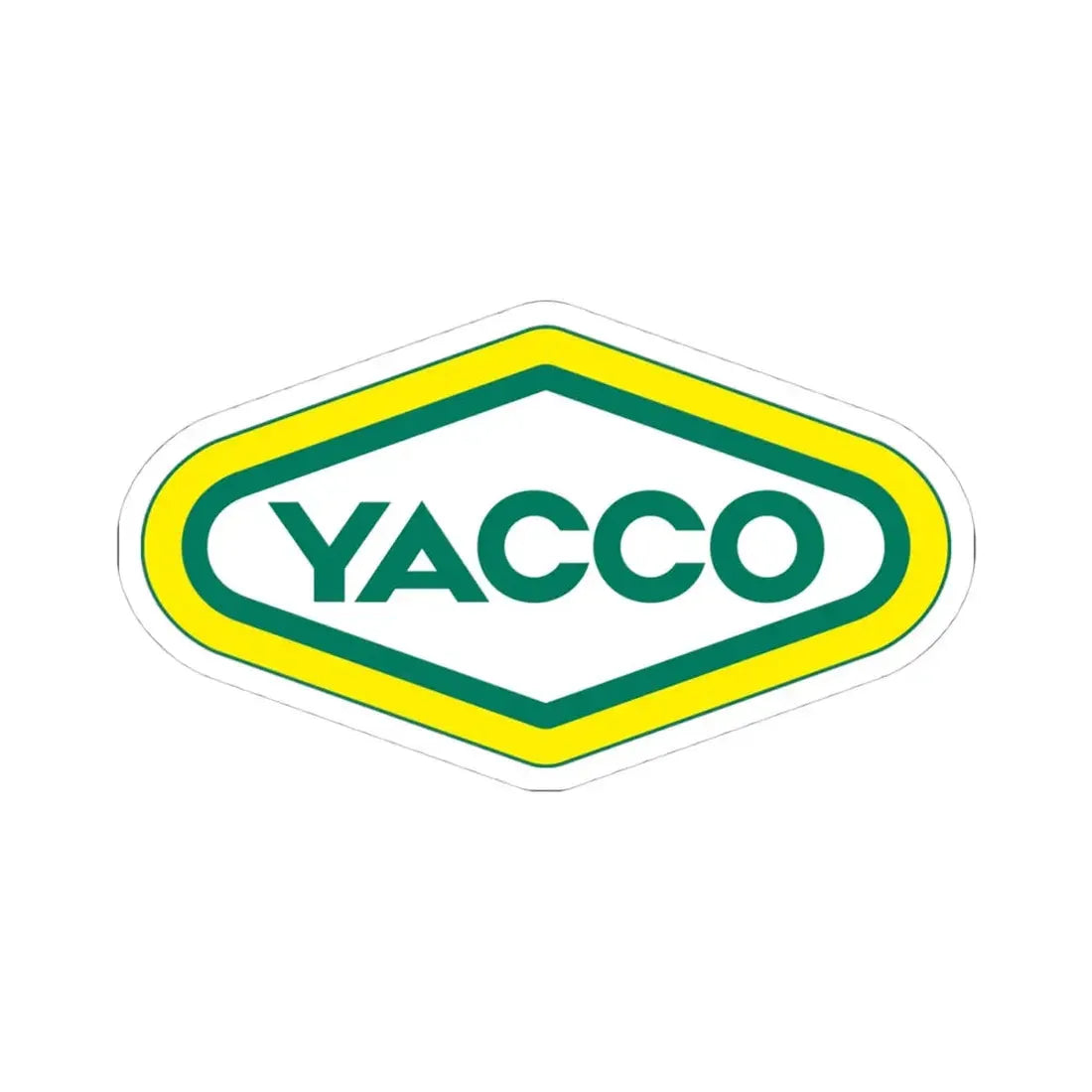 Yacco (Logo) STICKER Vinyl Kiss-Cut Decal 4 Inch White - The Sticker Space