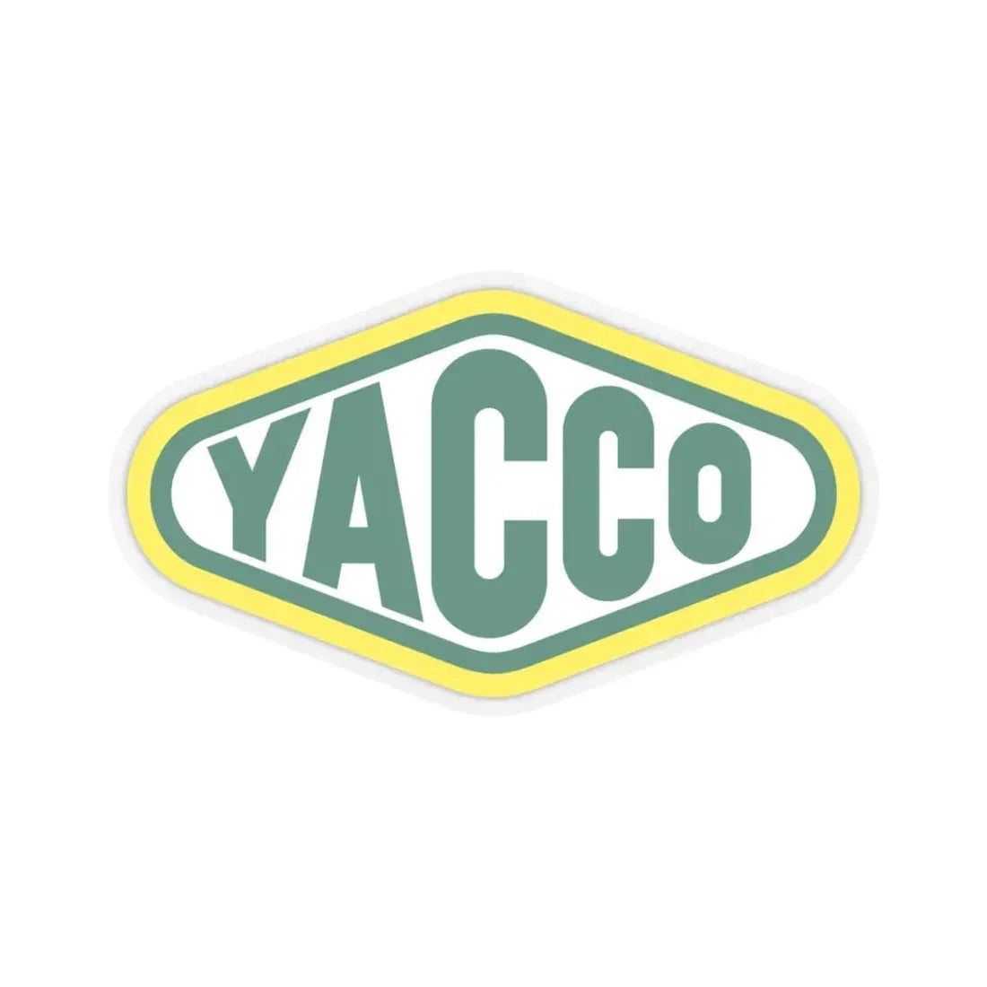 Yacco (old) (Logo) STICKER Vinyl Kiss-Cut Decal 3 Inch Transparent - The Sticker Space