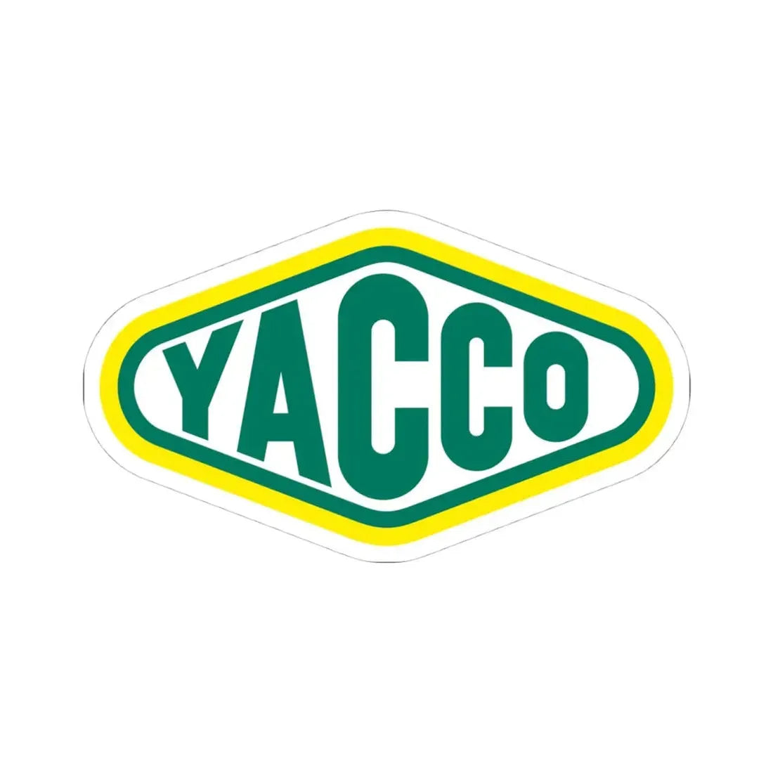 Yacco (old) (Logo) STICKER Vinyl Kiss-Cut Decal 4 Inch White - The Sticker Space
