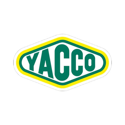 Yacco (old) (Logo) STICKER Vinyl Kiss-Cut Decal 4 Inch White - The Sticker Space