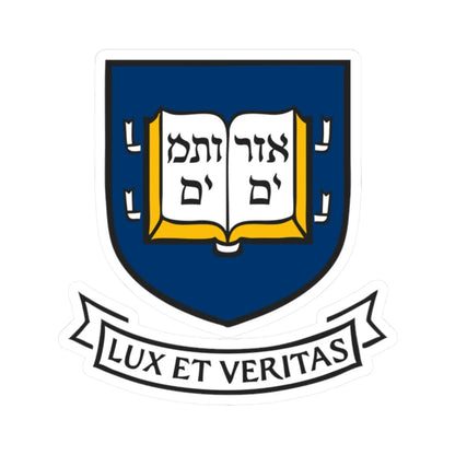 Yale University Shield 1 (United States) (Coat of Arms) STICKER Vinyl Kiss-Cut Decal 2 Inch White - The Sticker Space