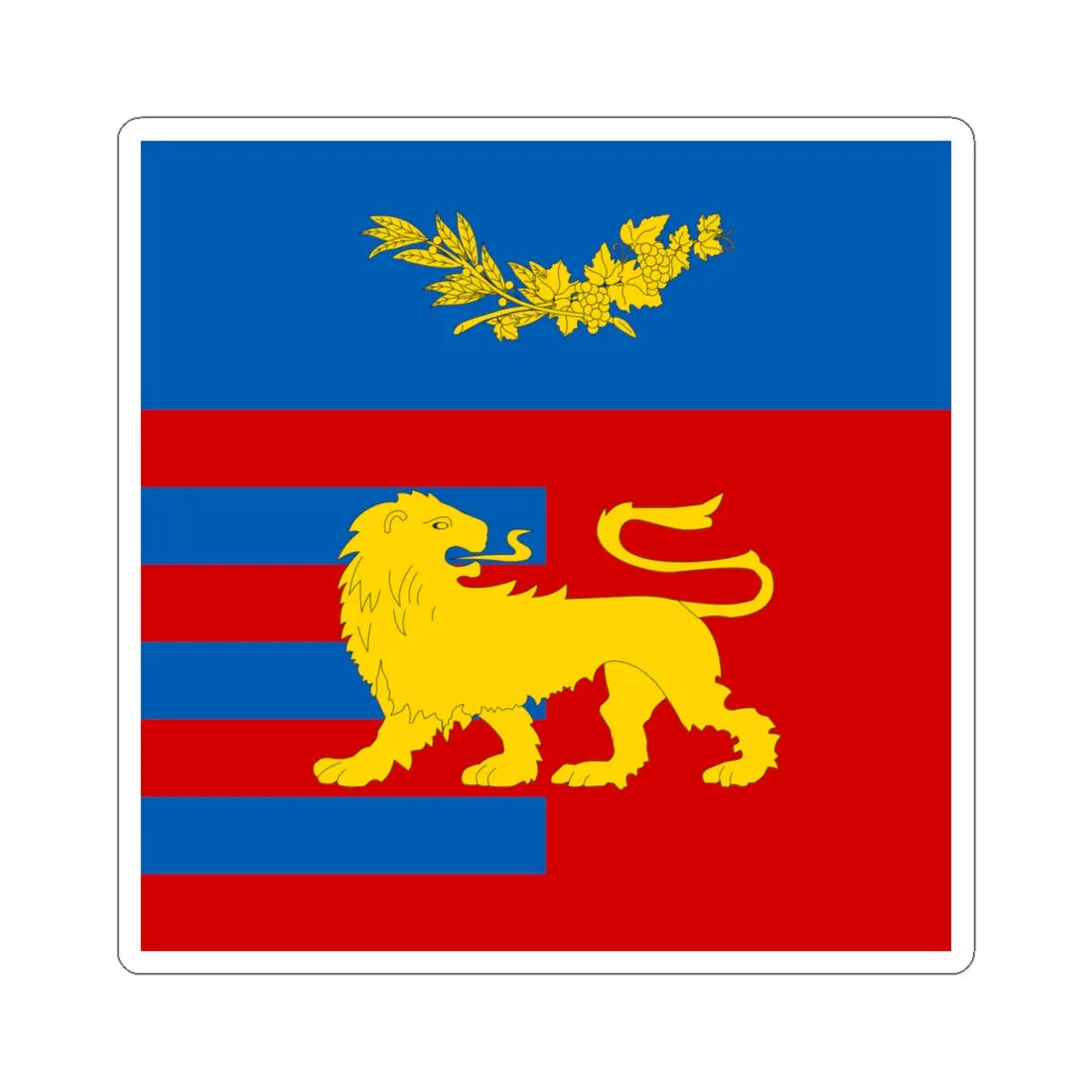 Yalta flag 2005 (Ukraine) STICKER Vinyl Kiss-Cut Decal 4 Inch White - The Sticker Space