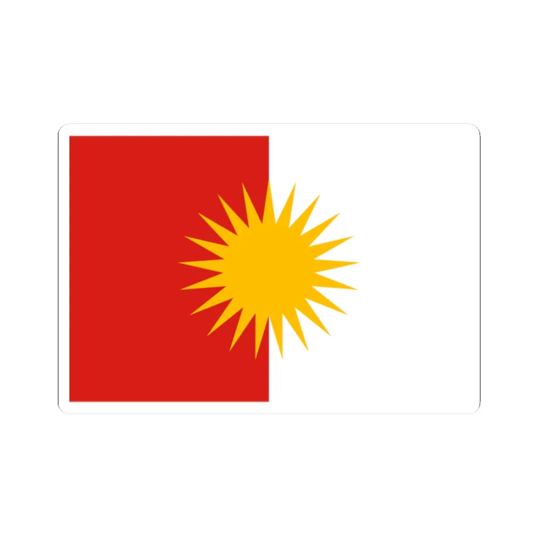Yazidi Movement for Reform and Progress flag (Iraq) STICKER Vinyl Kiss-Cut Decal 2 Inch White - The Sticker Space