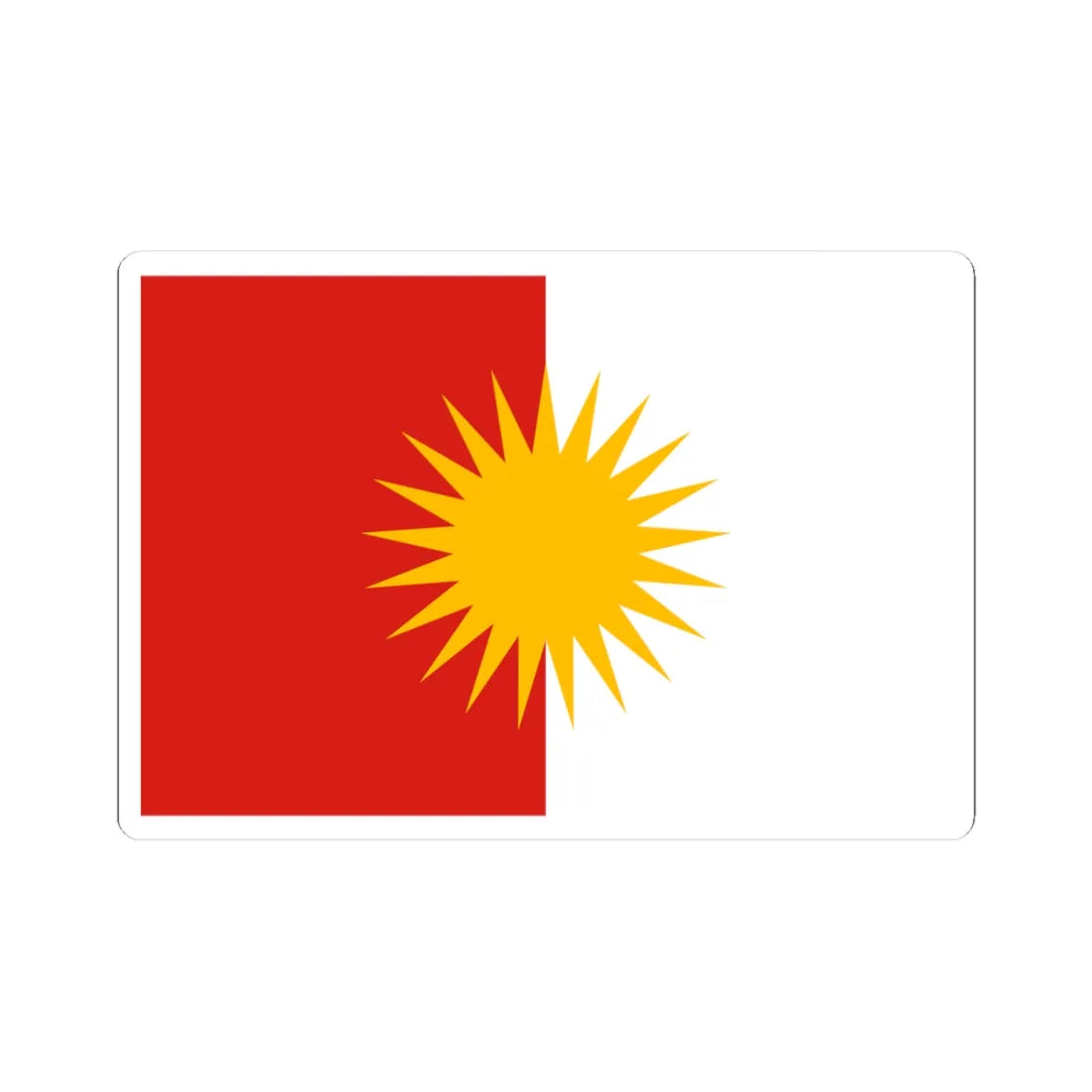 Yazidi Movement for Reform and Progress flag (Iraq) STICKER Vinyl Kiss-Cut Decal 3 Inch White - The Sticker Space