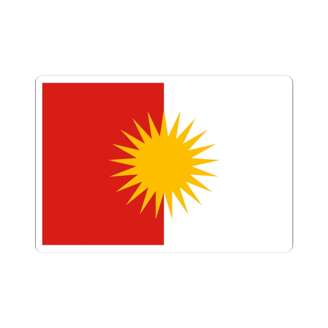 Yazidi Movement for Reform and Progress flag (Iraq) STICKER Vinyl Kiss-Cut Decal 4 Inch White - The Sticker Space