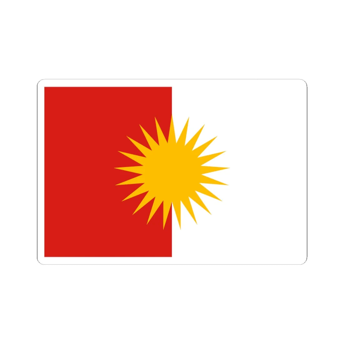 Yazidi Movement for Reform and Progress flag (Iraq) STICKER Vinyl Kiss-Cut Decal 6 Inch White - The Sticker Space