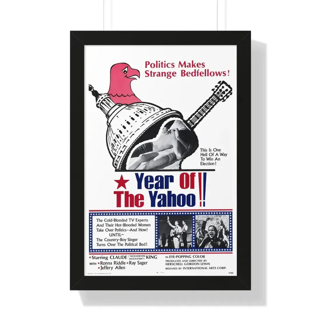 YEAR OF THE YAHOO 1971 - Framed Movie Poster 16″ x 24″ Black - The Sticker Space
