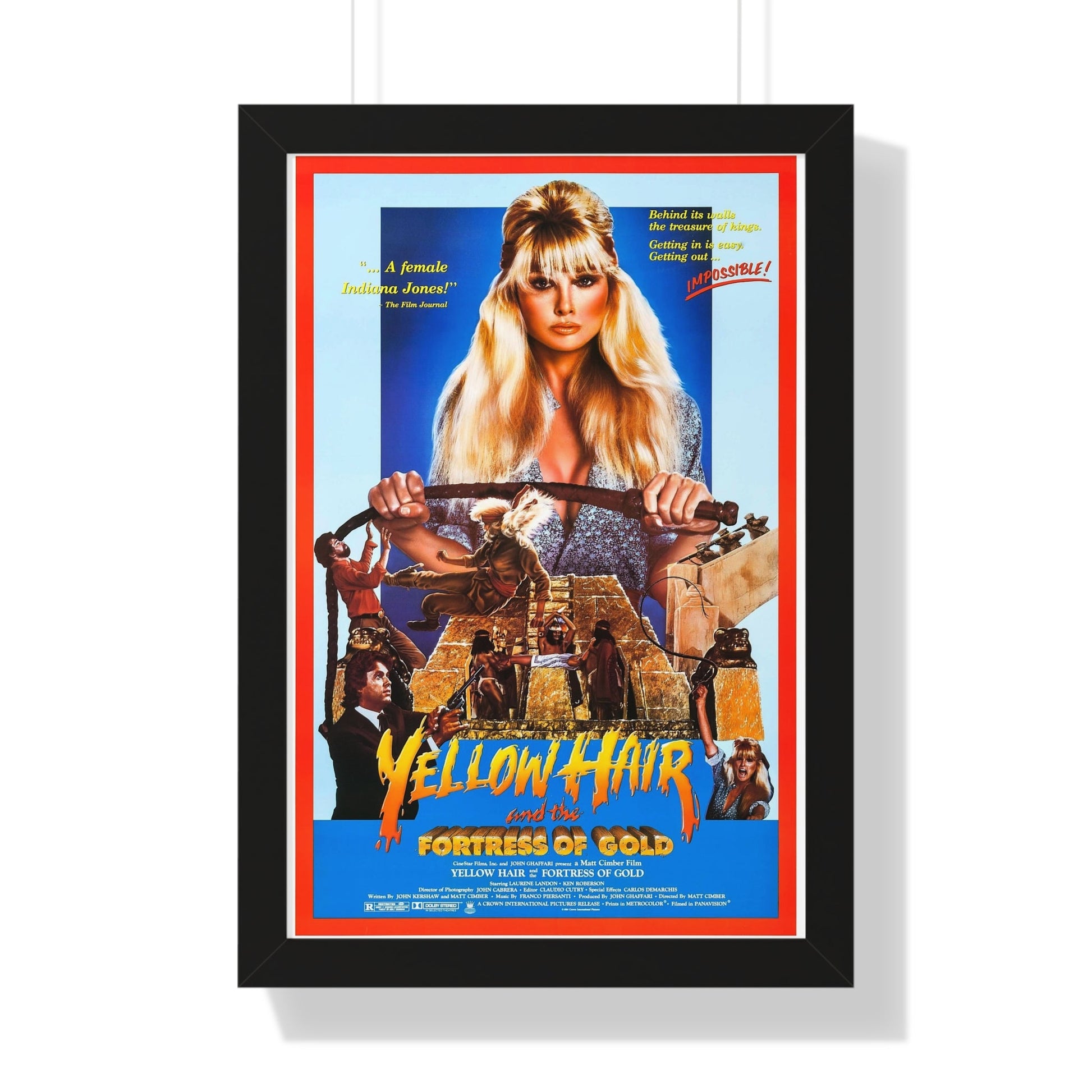 YELLOW HAIR AND THE FORTRESS OF GOLD 1984 - Framed Movie Poster-16″ x 24″-The Sticker Space