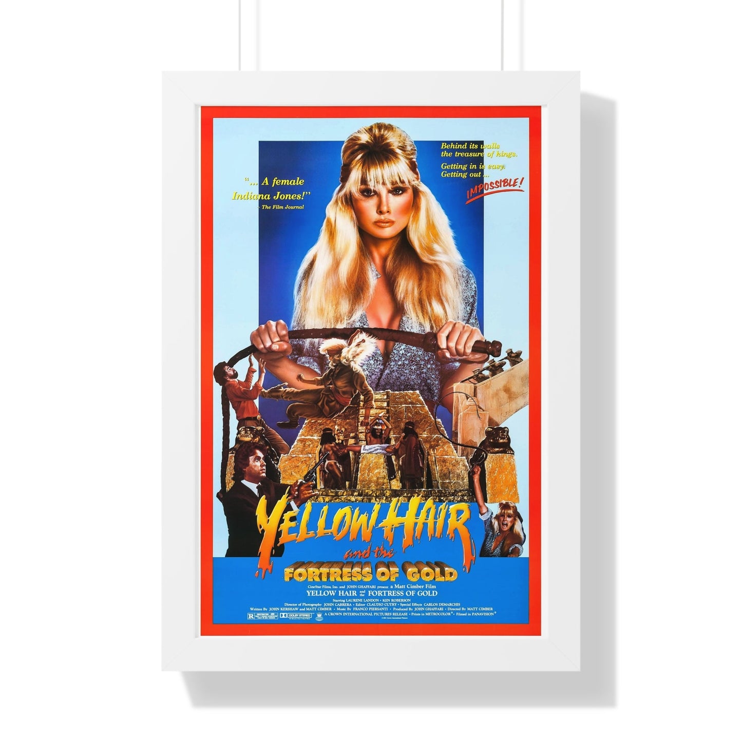 YELLOW HAIR AND THE FORTRESS OF GOLD 1984 - Framed Movie Poster-16″ x 24″-The Sticker Space