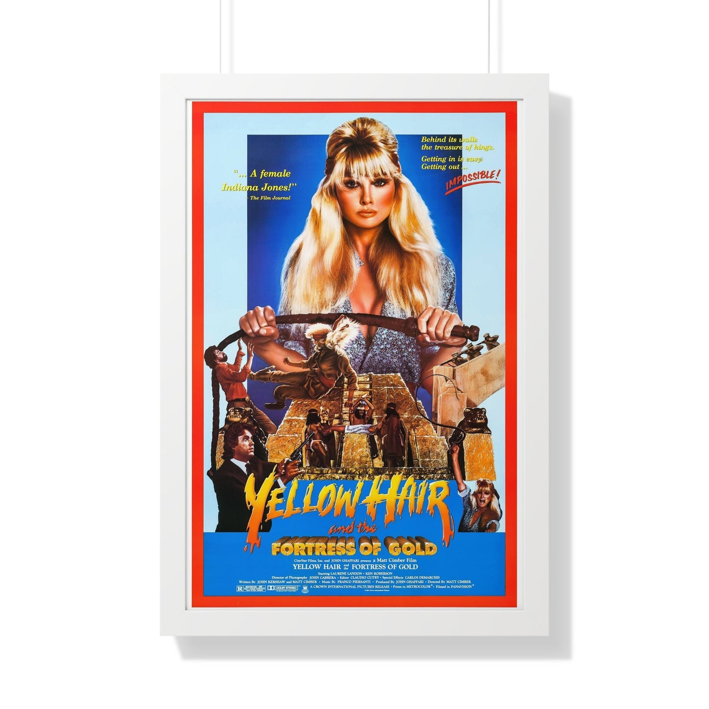 YELLOW HAIR AND THE FORTRESS OF GOLD 1984 - Framed Movie Poster-20" x 30"-The Sticker Space