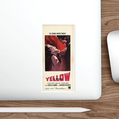 YELLOW LE CUGINE 1969 Movie Poster STICKER Vinyl Die-Cut Decal-The Sticker Space