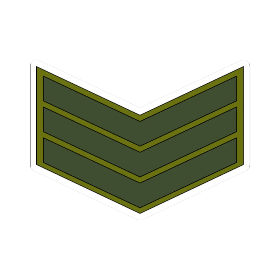 Yemen Army OR 6 (Yemen) (Military Rank) STICKER Vinyl Kiss-Cut Decal 2 Inch White - The Sticker Space