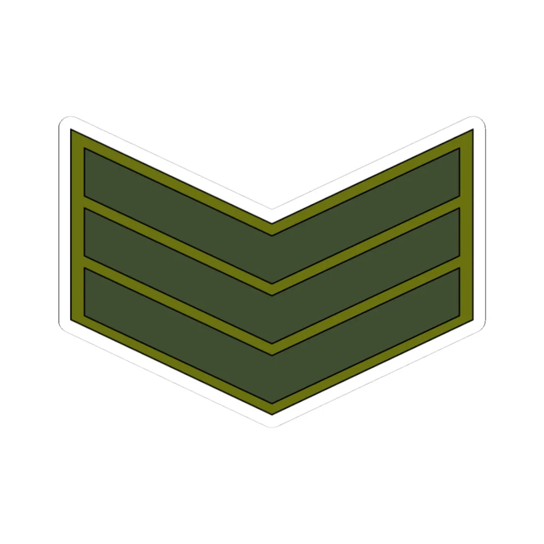 Yemen Army OR 6 (Yemen) (Military Rank) STICKER Vinyl Kiss-Cut Decal 3 Inch White - The Sticker Space