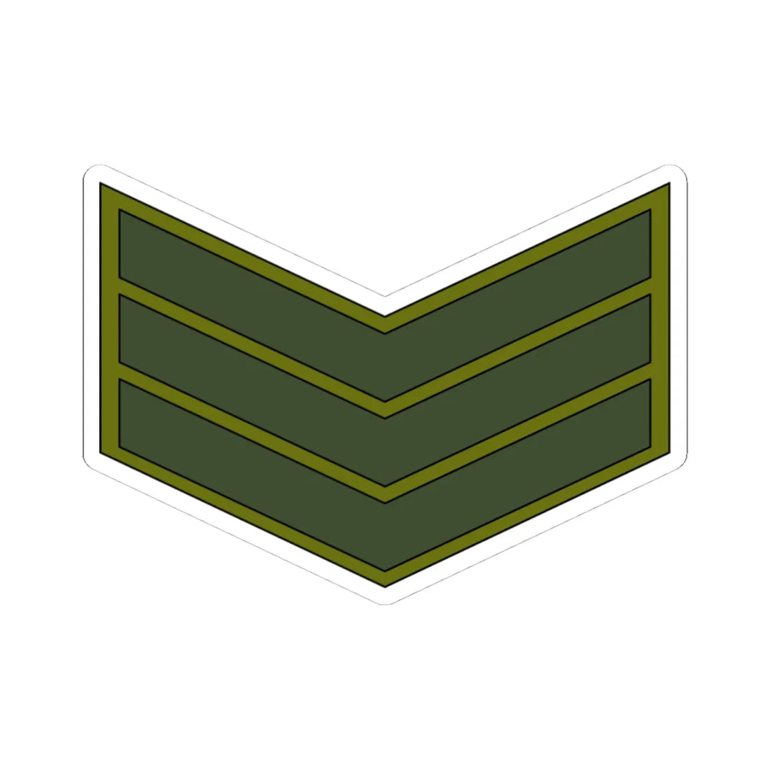 Yemen Army OR 6 (Yemen) (Military Rank) STICKER Vinyl Kiss-Cut Decal 4 Inch White - The Sticker Space