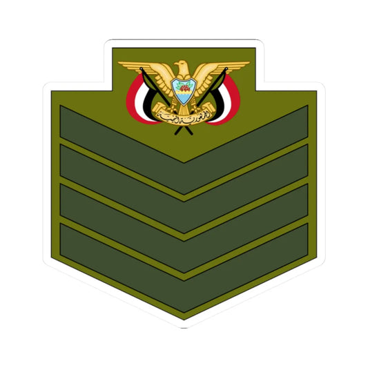 Yemen Army OR 7 (Yemen) (Military Rank) STICKER Vinyl Kiss-Cut Decal 2 Inch White - The Sticker Space