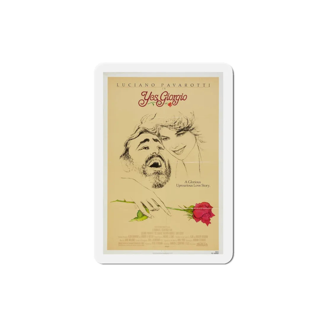 Yes, Giorgio 1982 Movie Poster Refrigerator Magnet 3 Inch - The Sticker Space