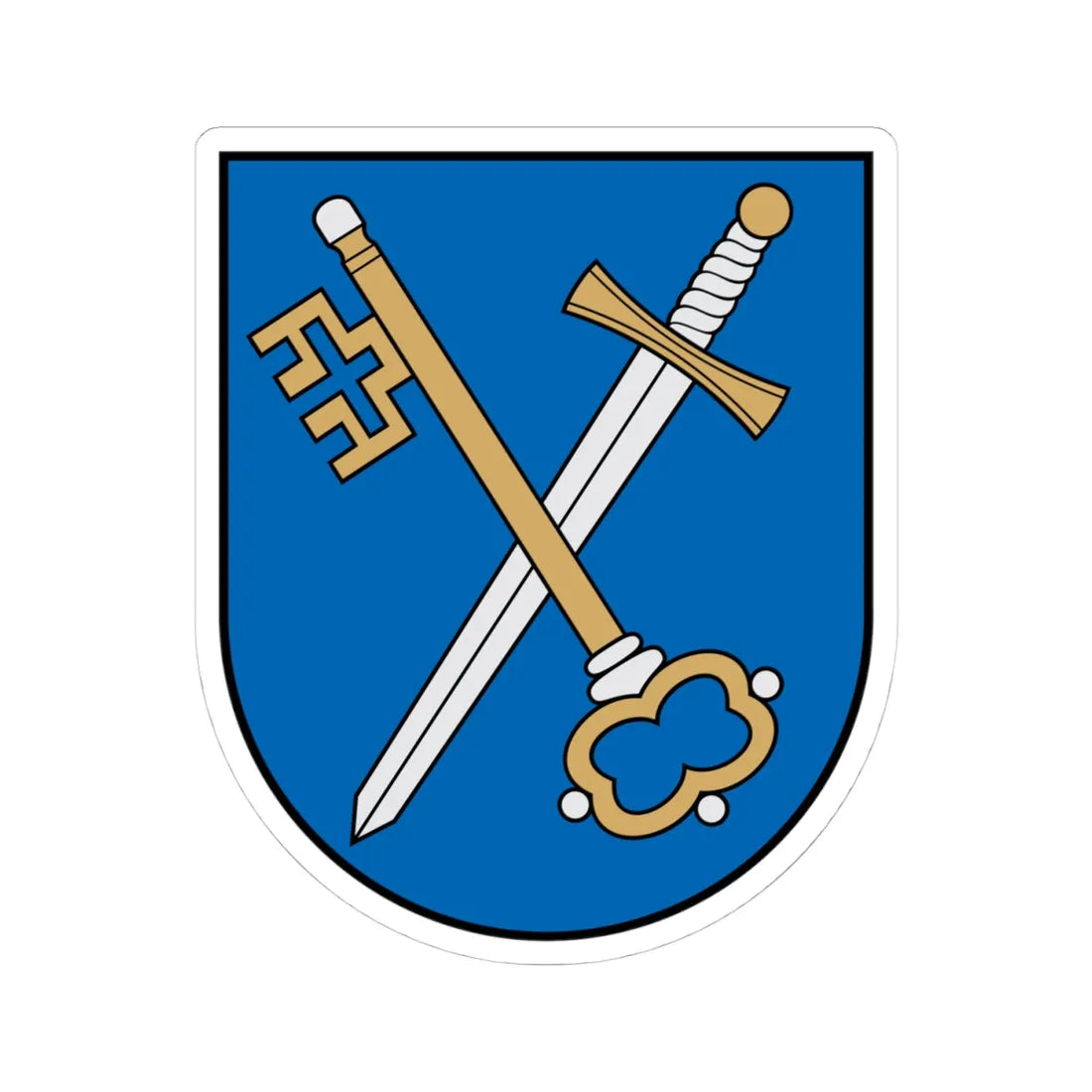Žygaičiai COA (Lithuania) (Coat of Arms) STICKER Vinyl Kiss-Cut Decal 4 Inch White - The Sticker Space