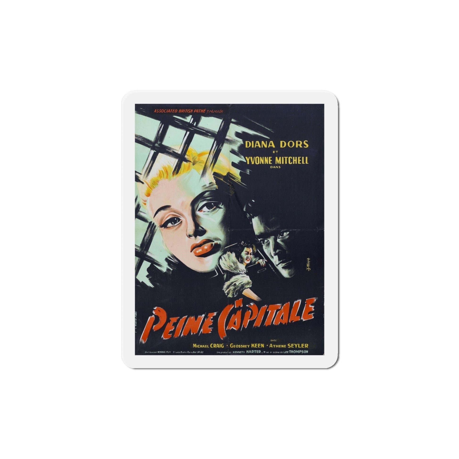 Yield to the Night 1956 Movie Poster Die-Cut Magnet-5 Inch-The Sticker Space