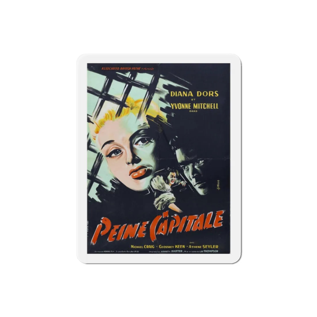 Yield to the Night 1956 Movie Poster Refrigerator Magnet 2 Inch - The Sticker Space