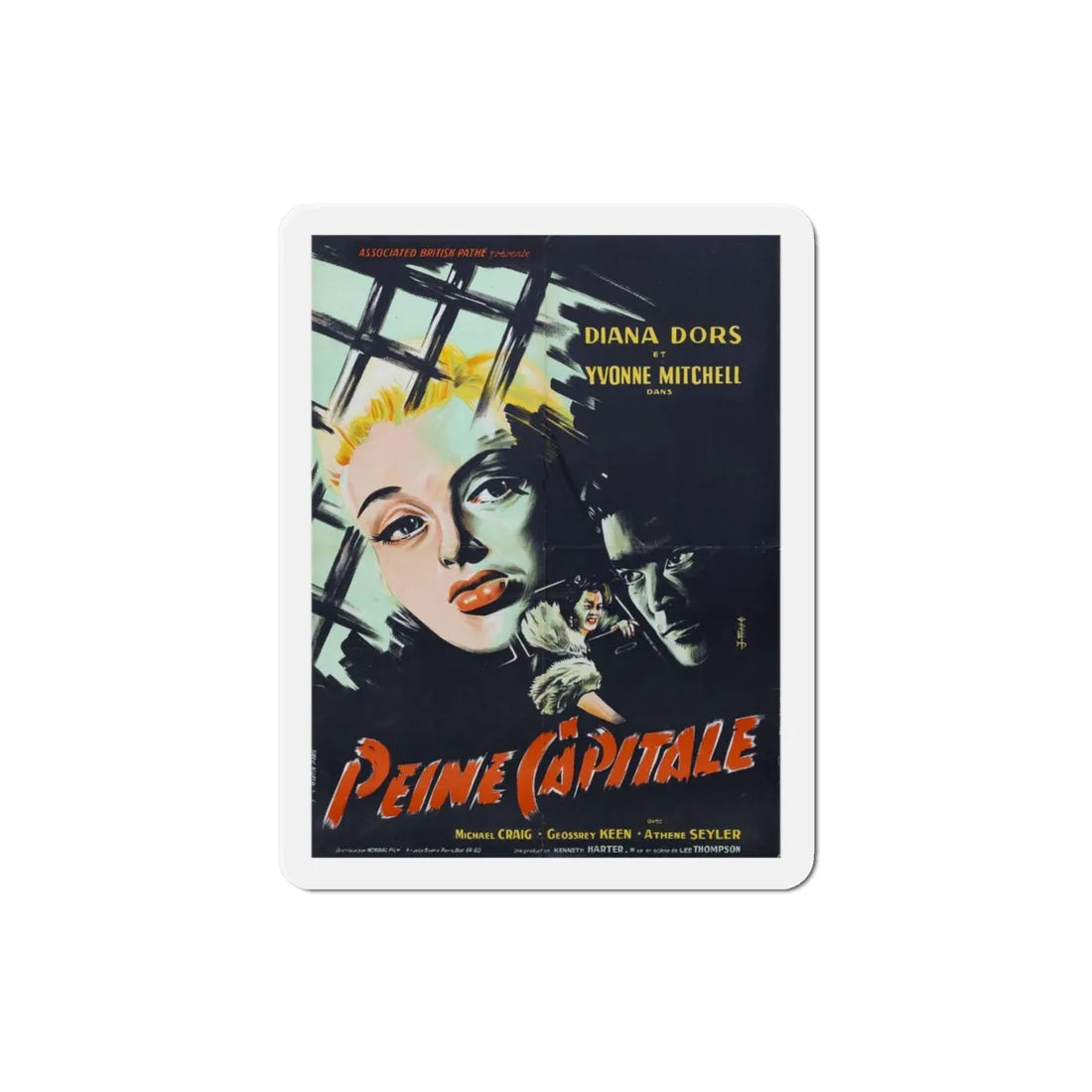 Yield to the Night 1956 Movie Poster Refrigerator Magnet 3 Inch - The Sticker Space