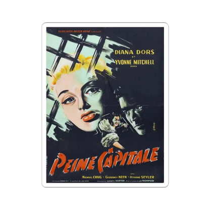 Yield to the Night 1956 Movie Poster - STICKER Vinyl Kiss-Cut Decal 2 Inch White - The Sticker Space