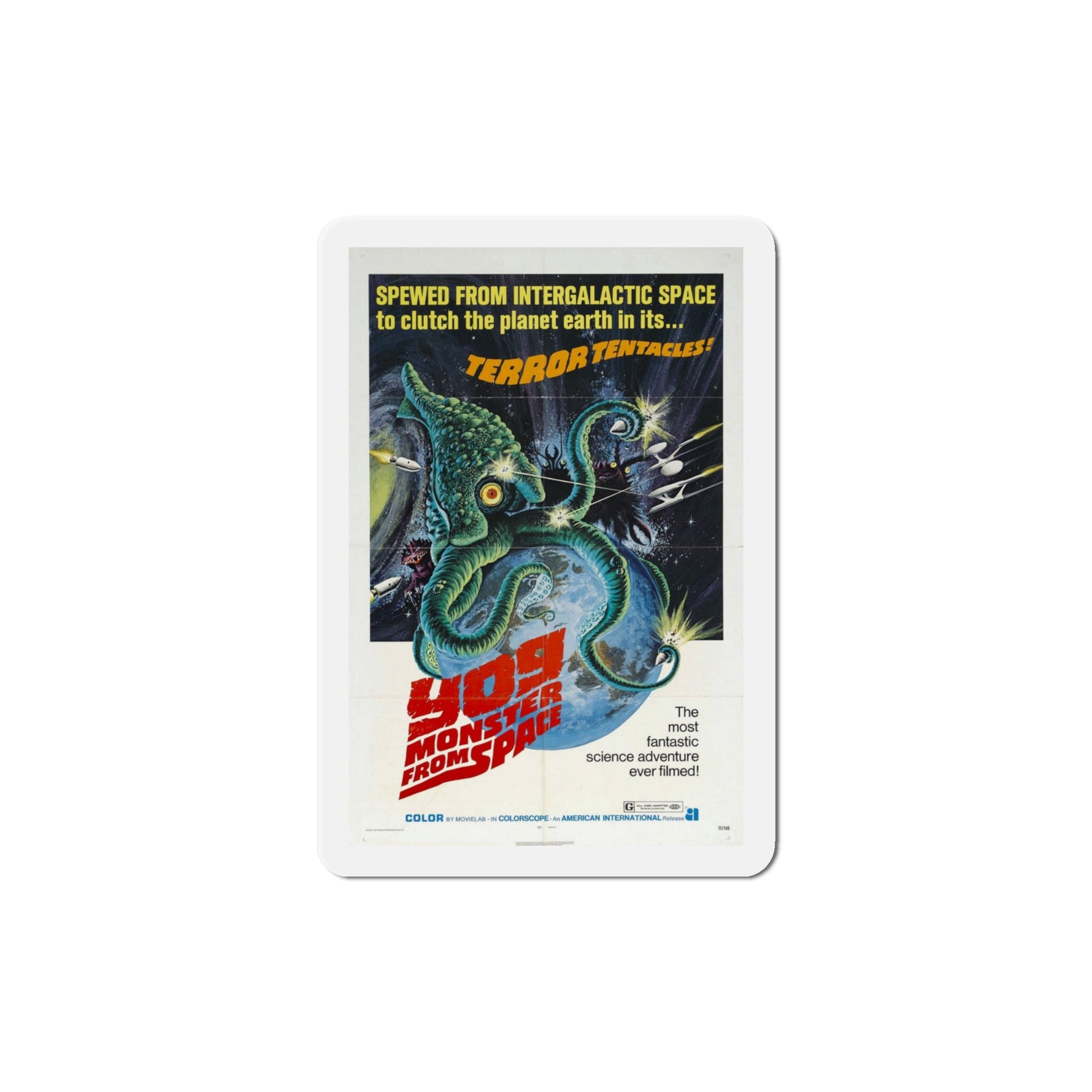 Yog Monster from Space 1971 Movie Poster Die-Cut Magnet-4" x 4"-The Sticker Space