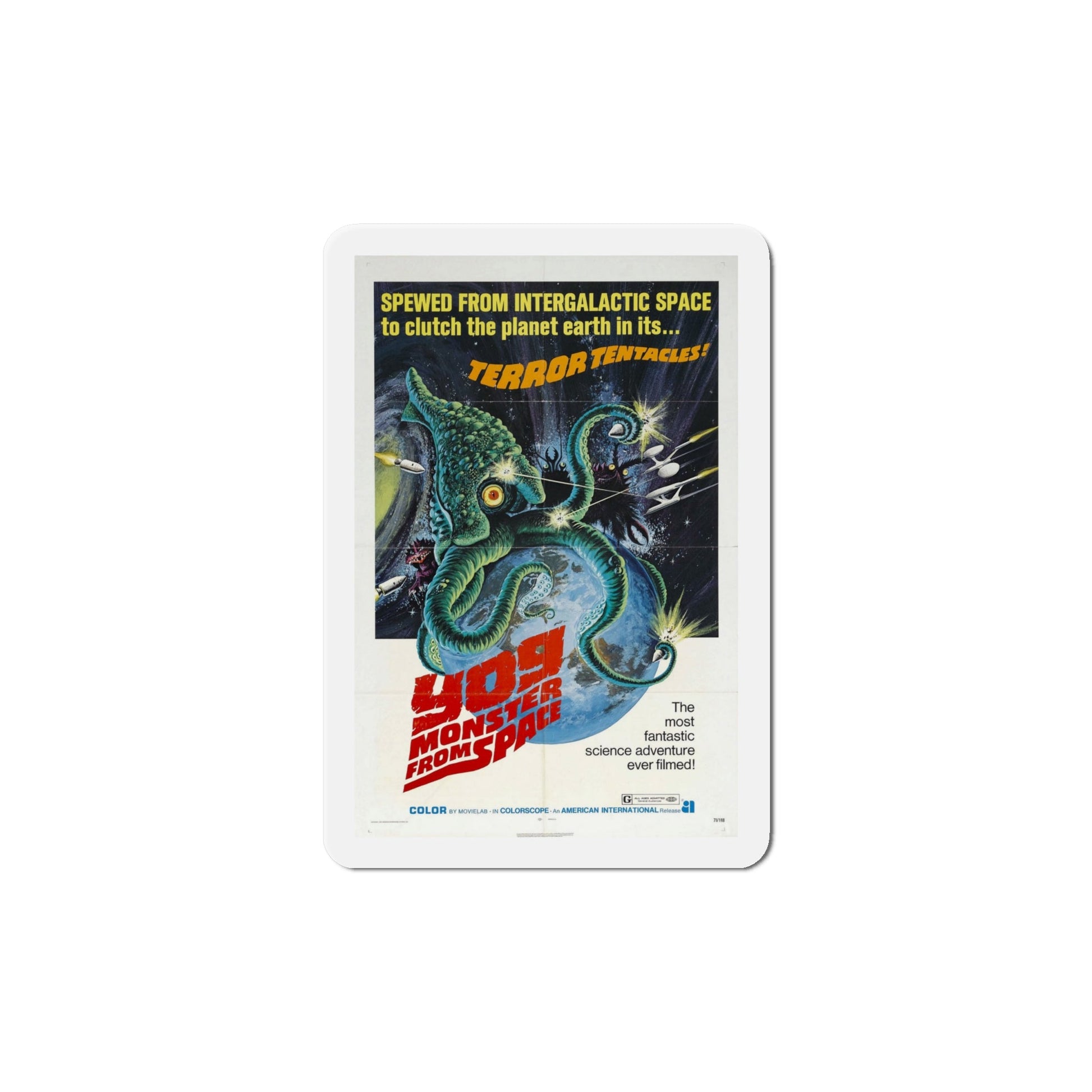 Yog Monster from Space 1971 Movie Poster Die-Cut Magnet-6 × 6"-The Sticker Space