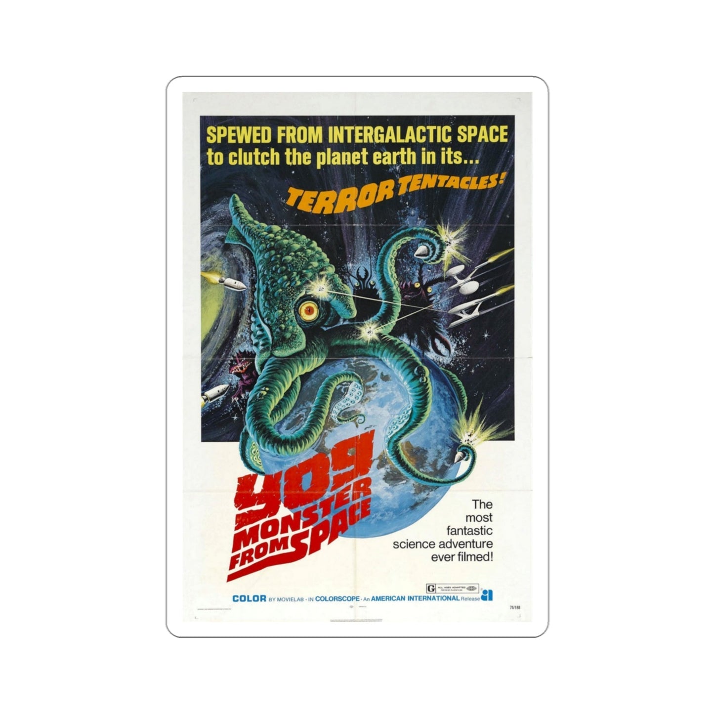 Yog Monster from Space 1971 Movie Poster STICKER Vinyl Die-Cut Decal-3 Inch-The Sticker Space