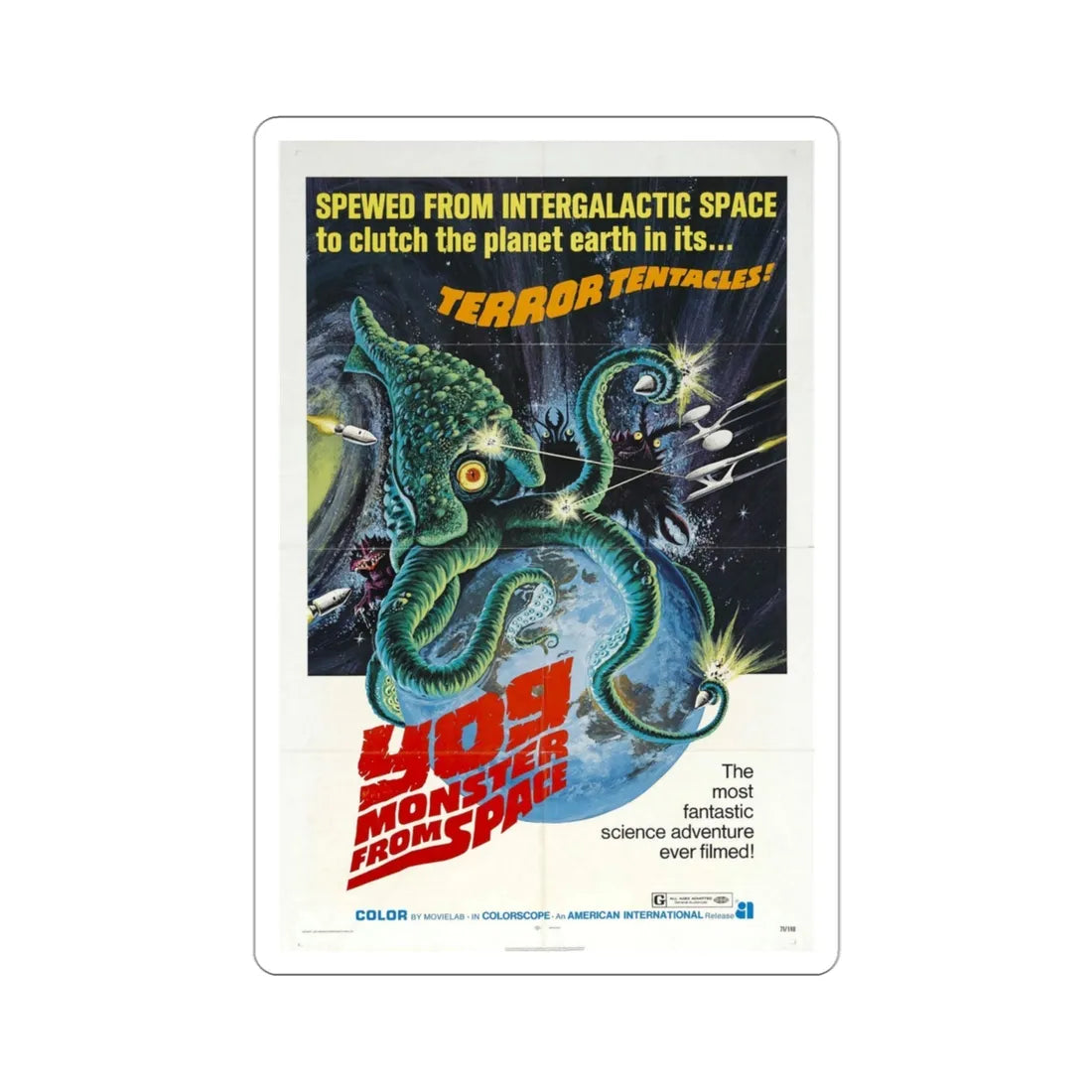 Yog Monster from Space 1971 Movie Poster STICKER Vinyl Die-Cut Decal 3 Inch - The Sticker Space