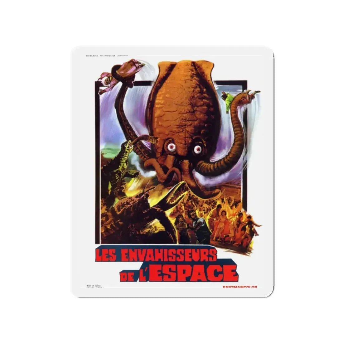 YOG MONSTER FROM SPACE (FRENCH) 1970 Movie Poster - Refrigerator Magnet 2 Inch - The Sticker Space