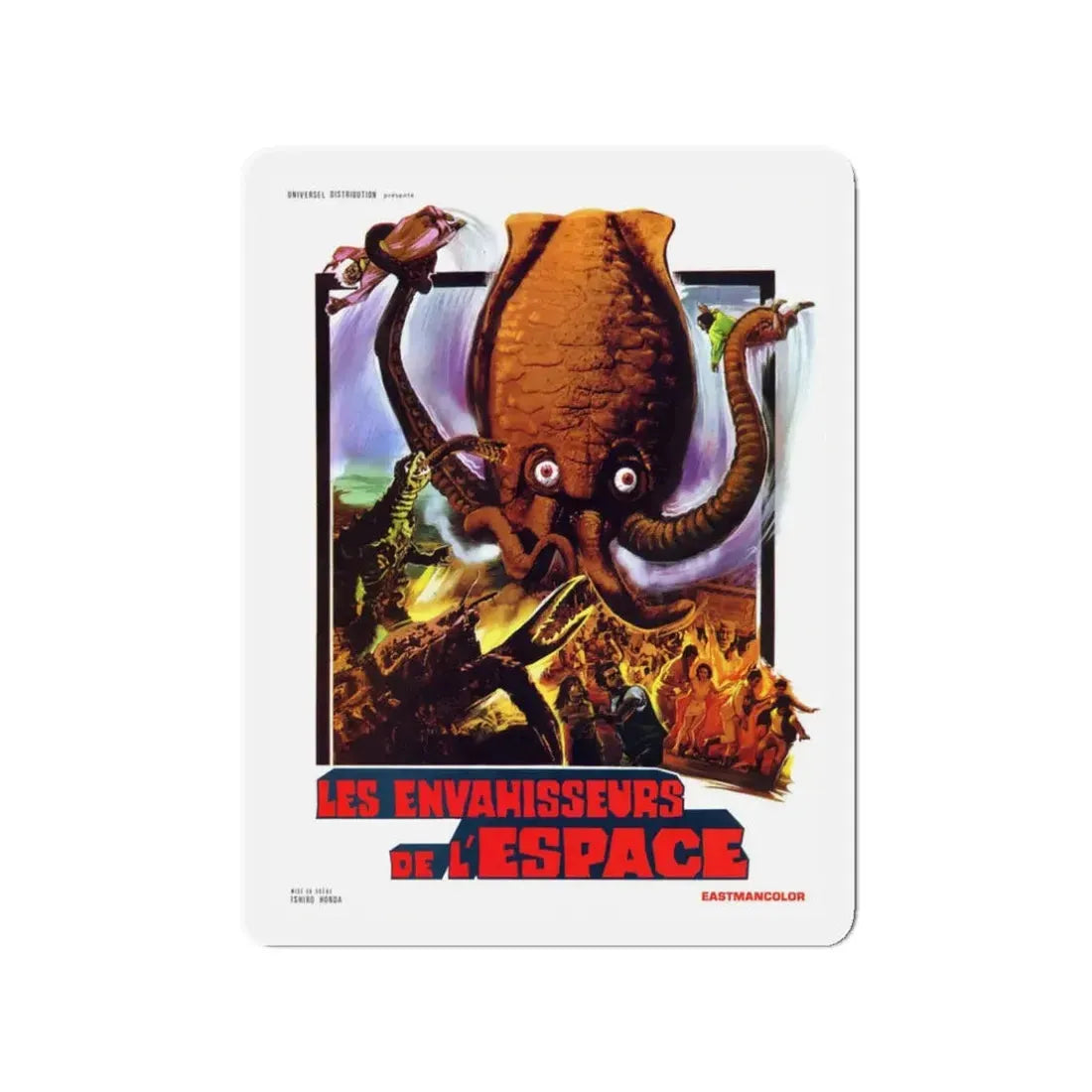 YOG MONSTER FROM SPACE (FRENCH) 1970 Movie Poster - Refrigerator Magnet 3 Inch - The Sticker Space