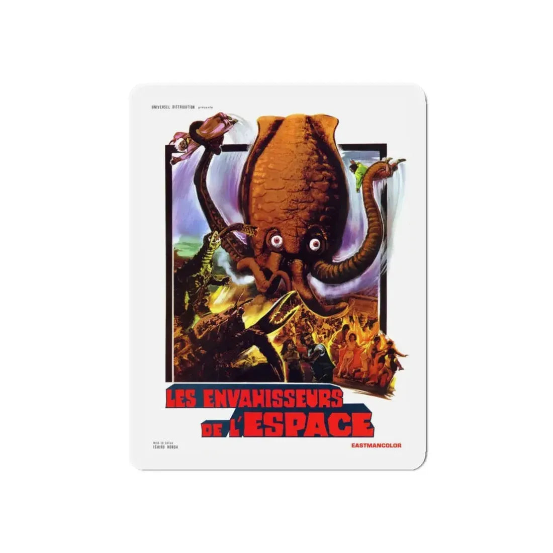 YOG MONSTER FROM SPACE (FRENCH) 1970 Movie Poster - Refrigerator Magnet 6 Inch - The Sticker Space