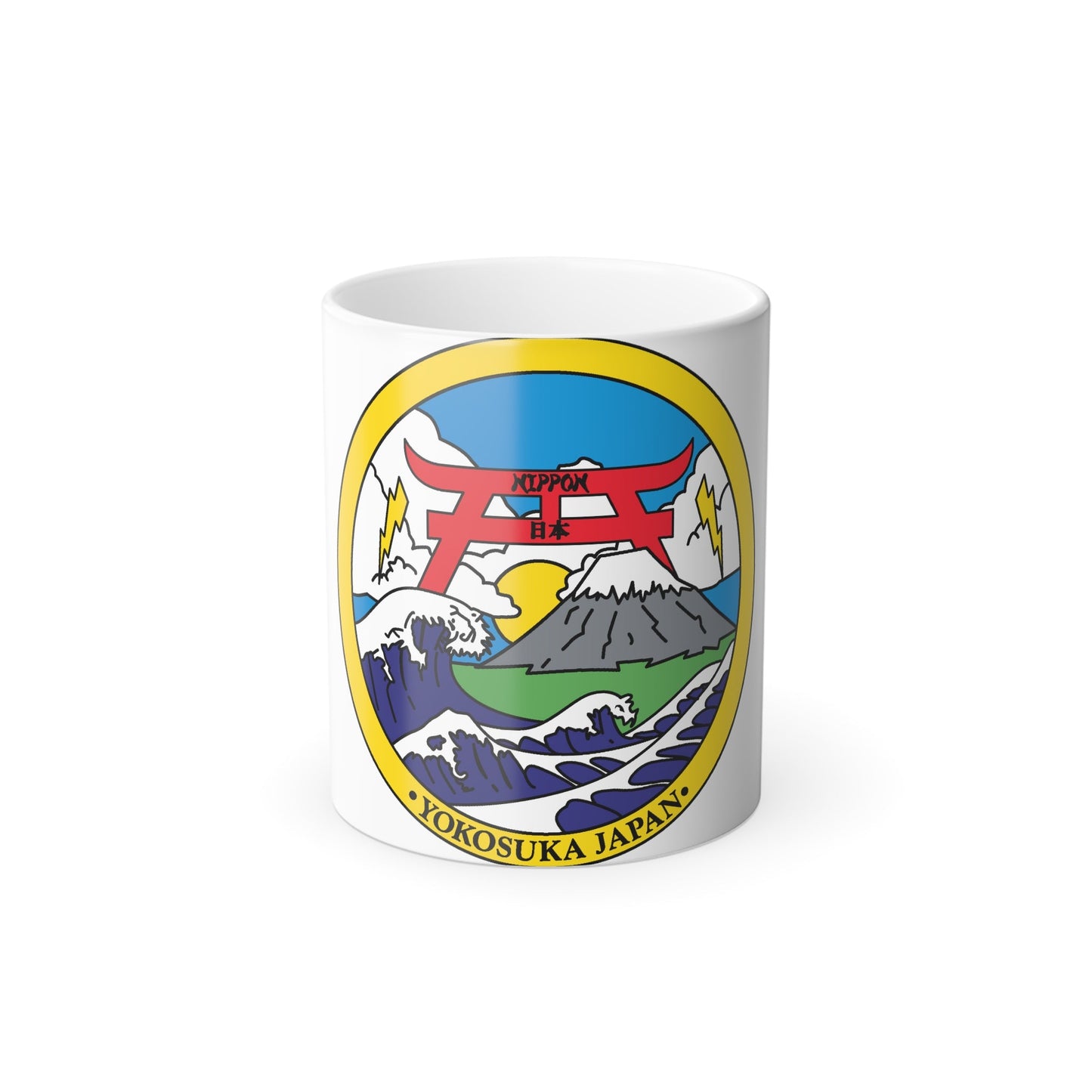 Yokosuka Japan NAVPACMETOFAC (U.S. Navy) Color Changing Mug 11oz-11oz-The Sticker Space