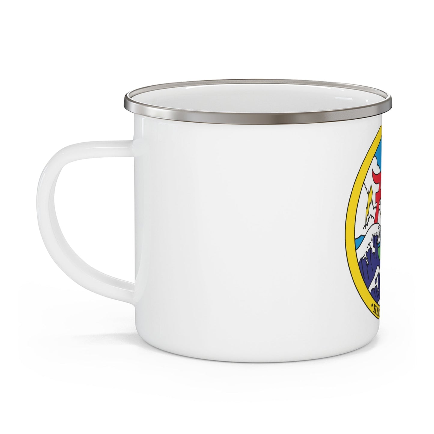 Yokosuka Japan NAVPACMETOFAC (U.S. Navy) Enamel Mug 12oz-12oz-The Sticker Space