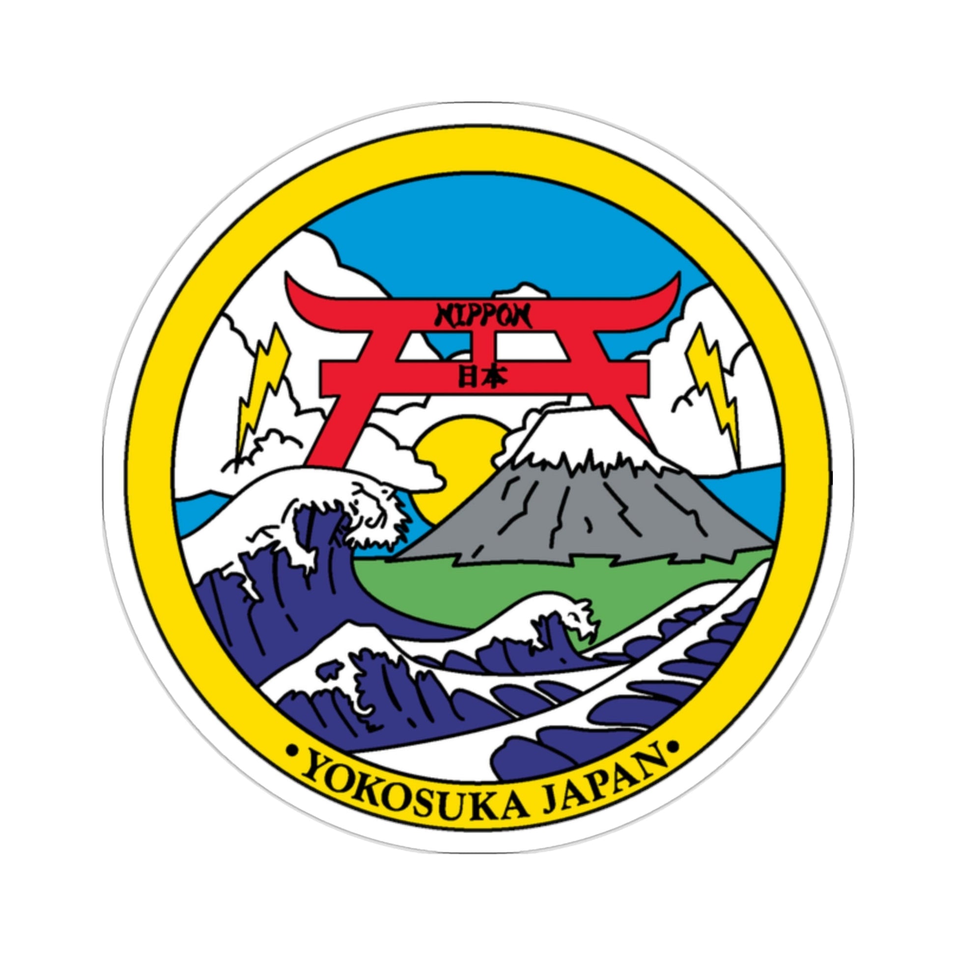 Yokosuka Japan NAVPACMETOFAC (U.S. Navy) STICKER Vinyl Die-Cut Decal-2 Inch-The Sticker Space