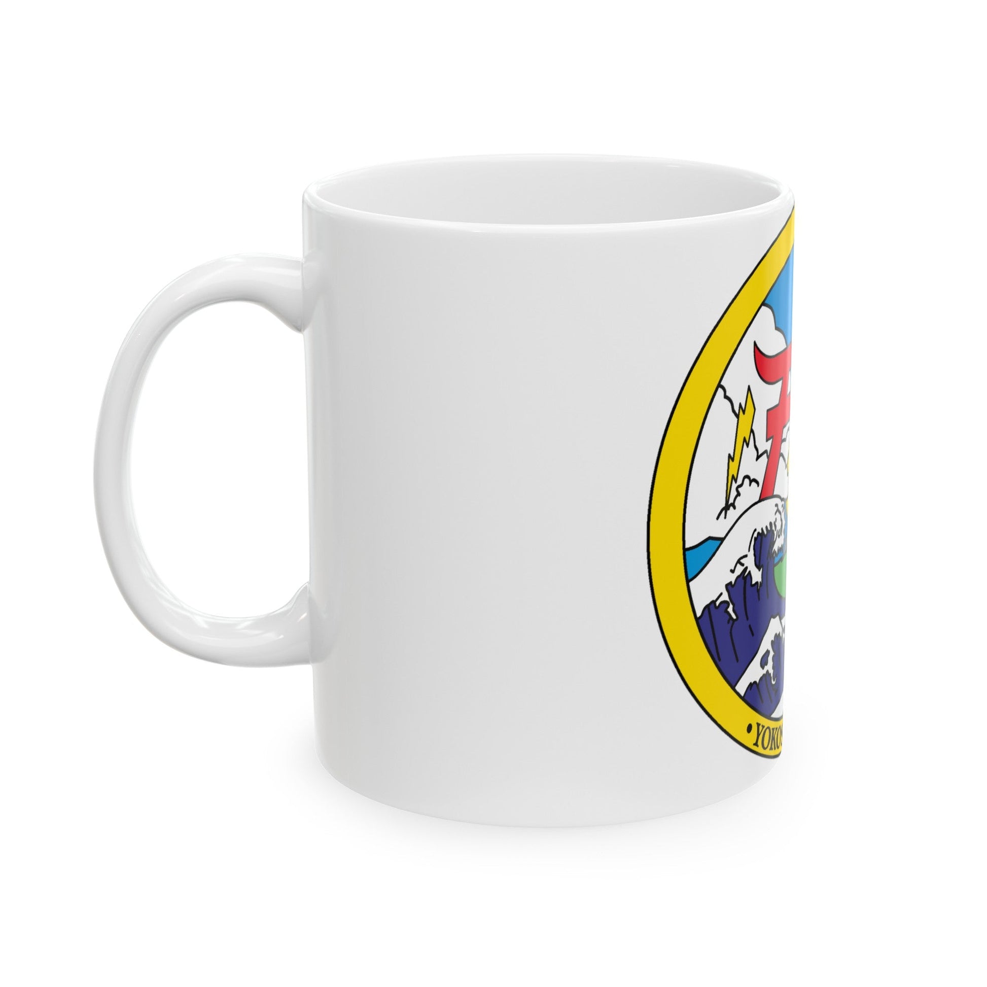 Yokosuka Japan NAVPACMETOFAC (U.S. Navy) White Coffee Mug-The Sticker Space