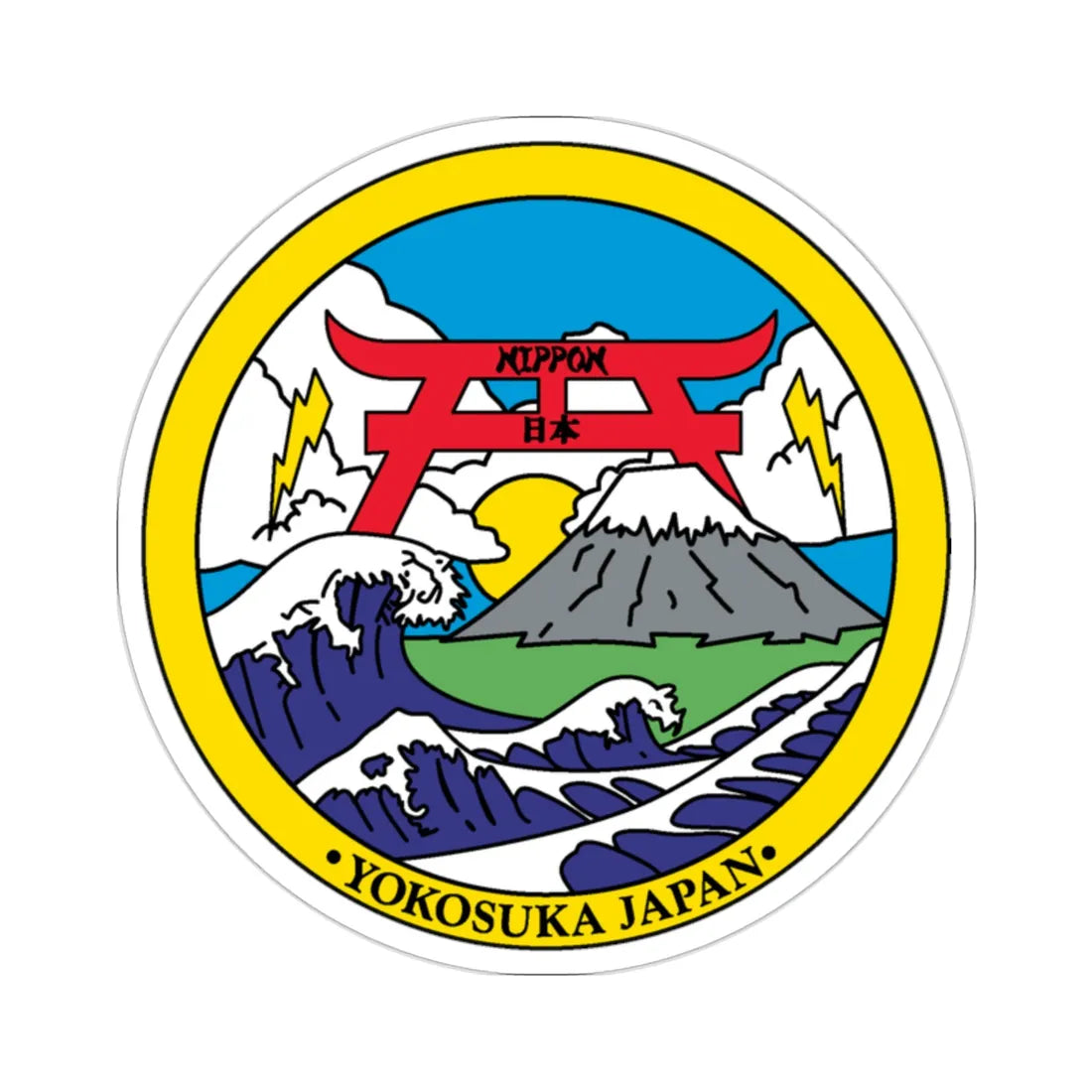Yokosuka Japan NAVPACMETOFAC (U.S. Navy) STICKER Vinyl Die-Cut Decal 2 Inch - The Sticker Space