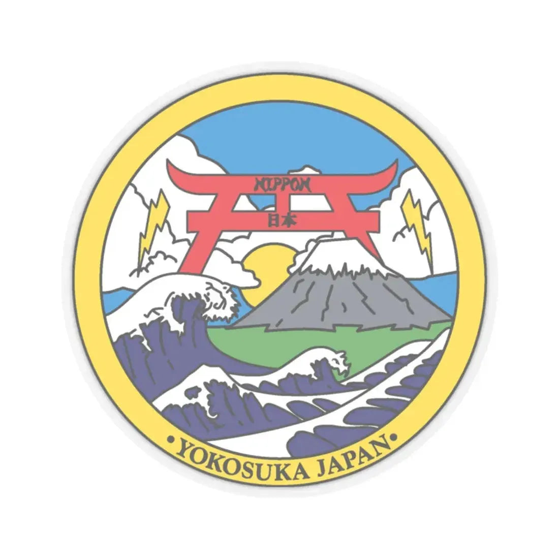 Yokosuka Japan NAVPACMETOFAC (U.S. Navy) STICKER Vinyl Kiss-Cut Decal 2 Inch Transparent - The Sticker Space