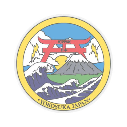 Yokosuka Japan NAVPACMETOFAC (U.S. Navy) STICKER Vinyl Kiss-Cut Decal 3 Inch Transparent - The Sticker Space