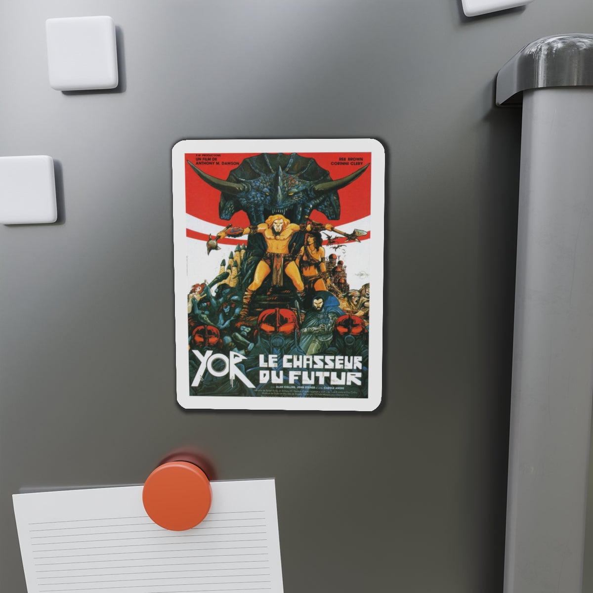 YOR THE HUNTER FROM THE FUTURE 1983 Movie Poster - Refrigerator Magnet-The Sticker Space