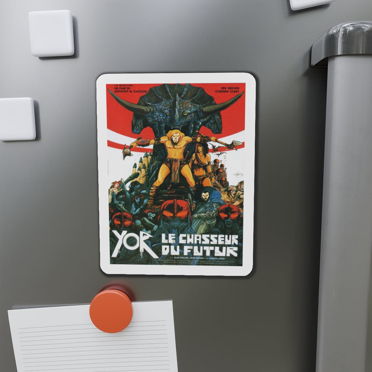 YOR THE HUNTER FROM THE FUTURE 1983 Movie Poster - Refrigerator Magnet-The Sticker Space