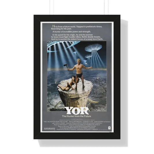 YOR THE HUNTER FROM THE FUTURE (2) 1983 - Framed Movie Poster 16″ x 24″ Black - The Sticker Space