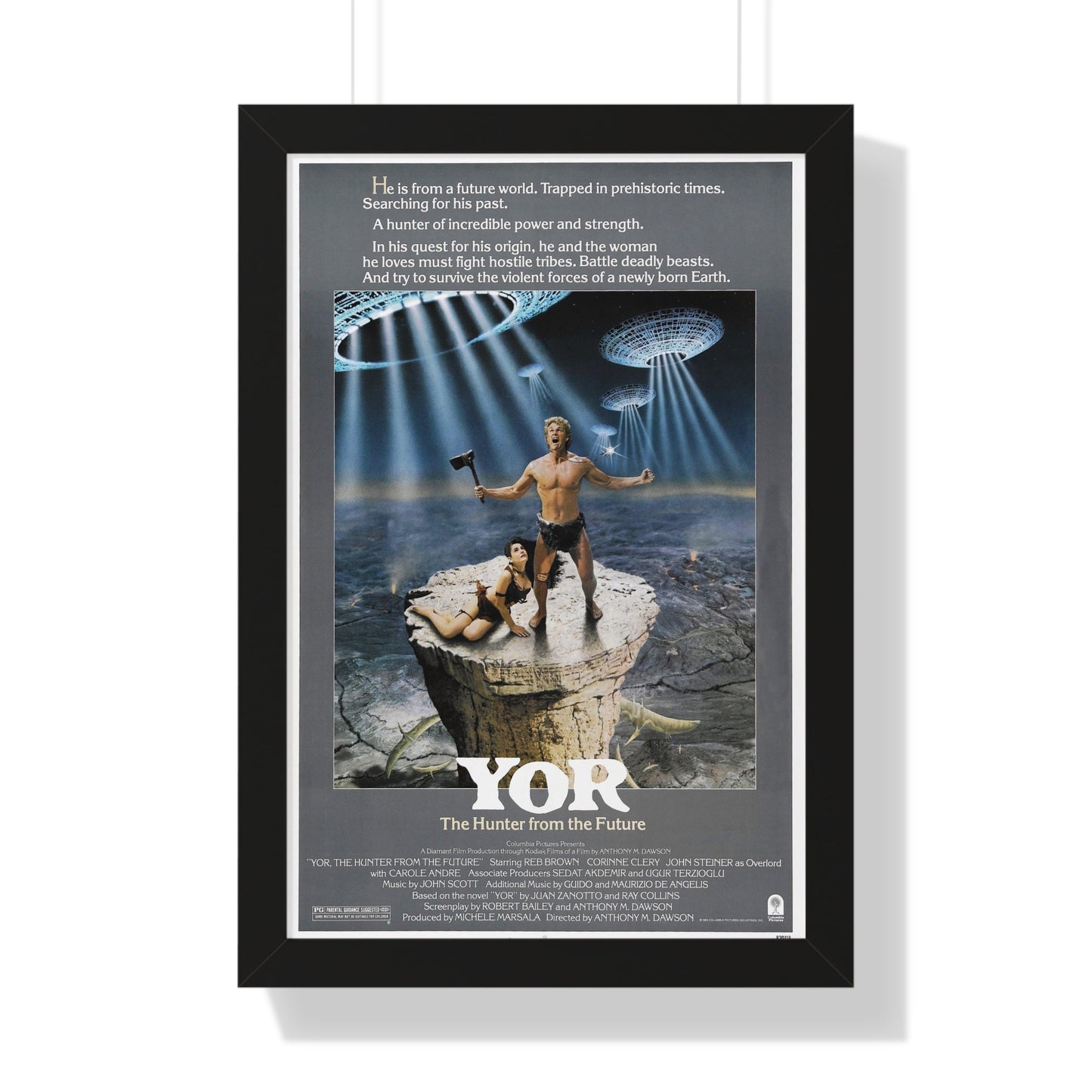 YOR THE HUNTER FROM THE FUTURE (2) 1983 - Framed Movie Poster-16″ x 24″-The Sticker Space