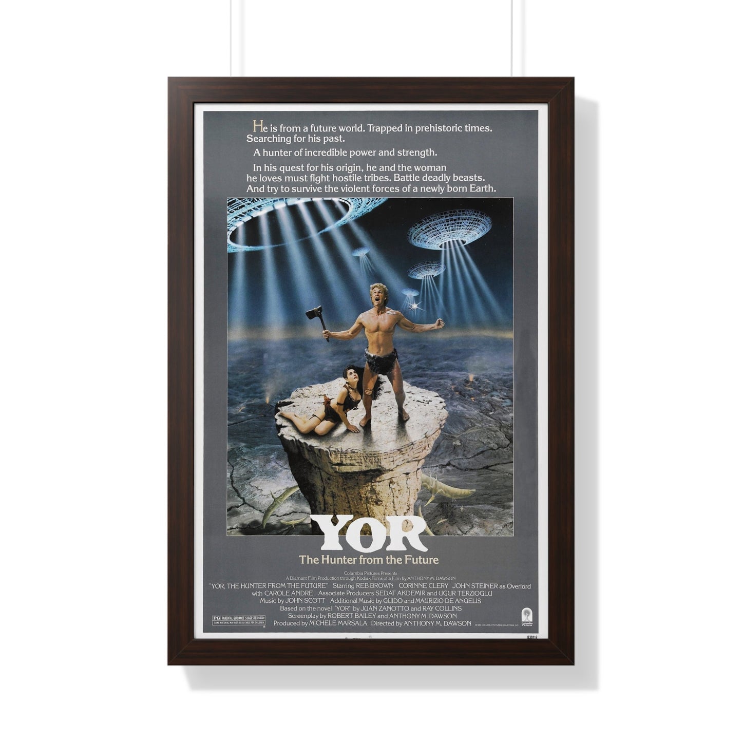 YOR THE HUNTER FROM THE FUTURE (2) 1983 - Framed Movie Poster-20" x 30"-The Sticker Space