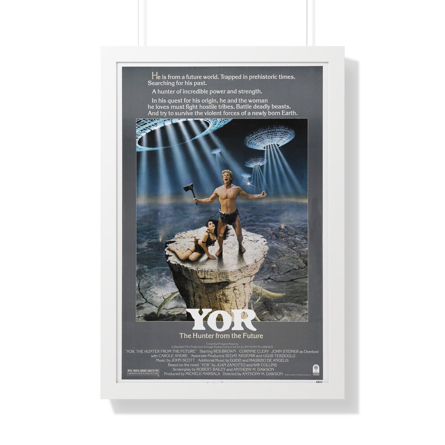 YOR THE HUNTER FROM THE FUTURE (2) 1983 - Framed Movie Poster-20" x 30"-The Sticker Space